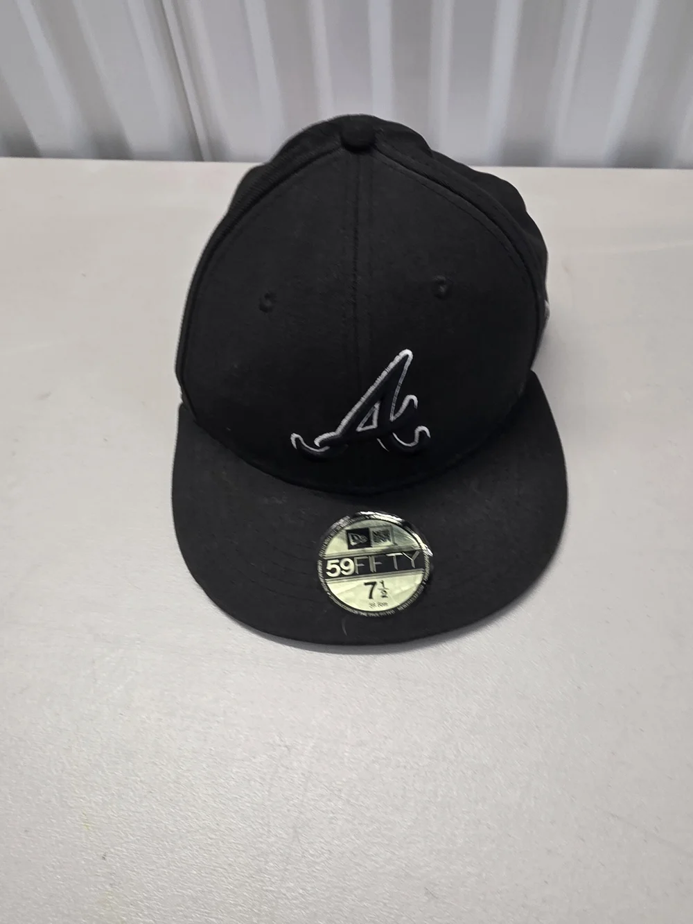 New Era Black Fitted Cap with White Atlanta 'A' Logo